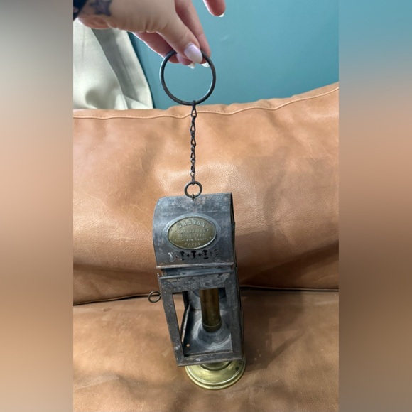 Antique Masson Paris Miner Safety Lamp Brevete SGDG Coal Mining Lantern - Picture 3 of 9